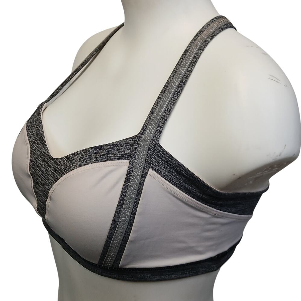 Lululemon Womens 10 Heathered Gray Strappy Crisscross Back Sports Bra - Picture 9 of 10